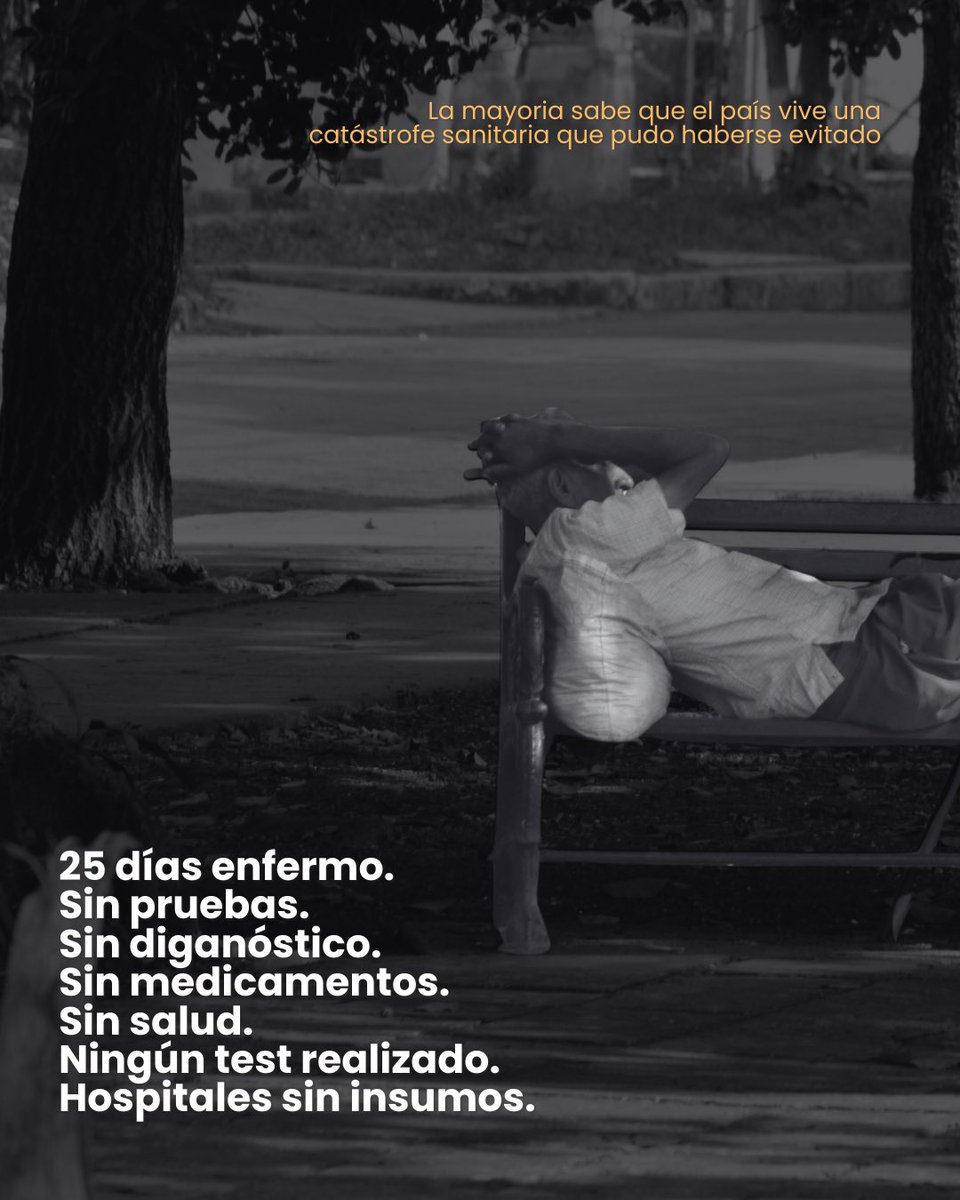 🆘🇨🇺Una enfermedad se expande.
Los síntomas se repiten.
Las pruebas no existen.
Los hospitales no tienen insumos.

⁉️Pero las cifras oficiales sí aparecen. Con gráficos. Con estadísticas. Con “certezas”.

Mientras tanto, la gente enferma en sus casas porque sabe que ir a un
