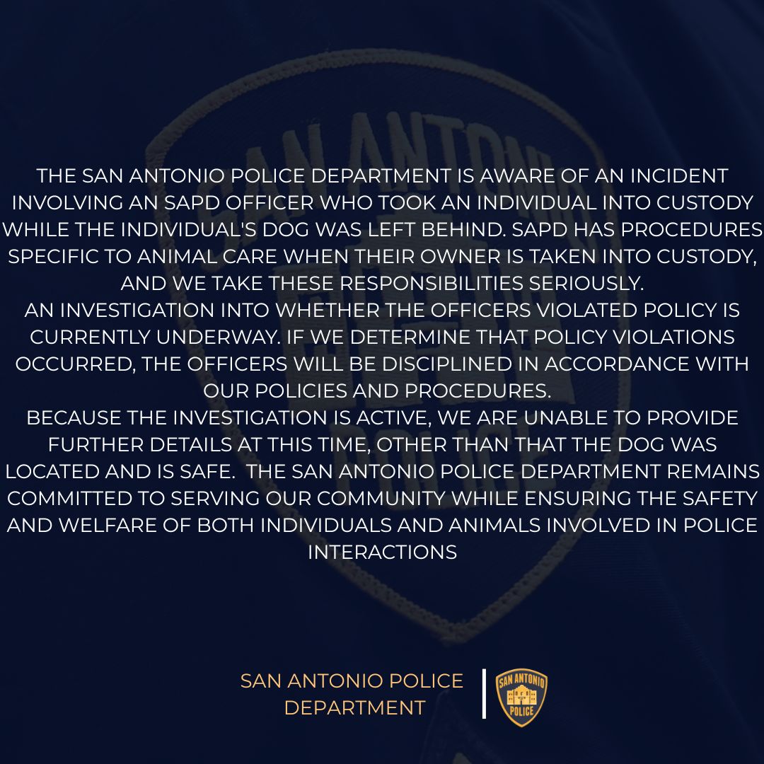 San Antonio PD tweet media