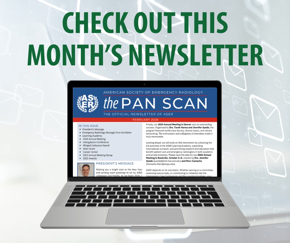 American Society of Emergency Radiology | ASER tweet media
