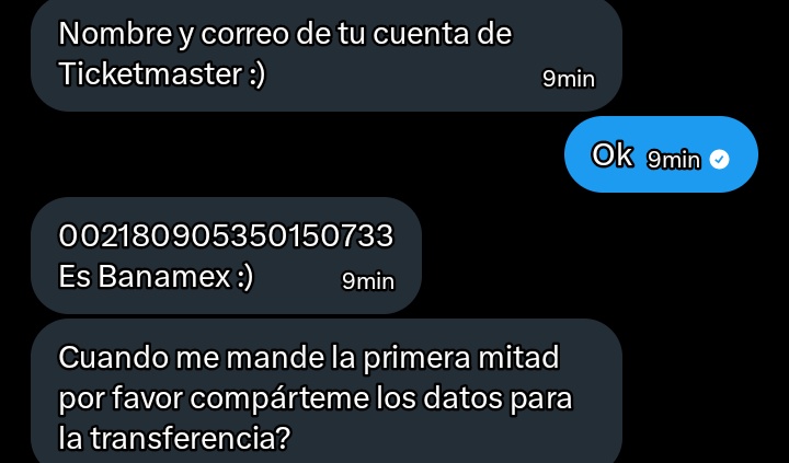 Alyzmt's tweet photo. @sebasIb7
Sebastián Ib
ALERTA ESTAFADOR‼️
Te  manda vídeo de los boletos para que confíes, y solo te pide la mitad para darte más confianza, pero después de depositarle te deja de contestar o te bloquea
Tarjetas a nombre de Leonardo Sebastián vera Ibaez +52 56 5896 4894 #ARMY https://t.co/KuowZm413m