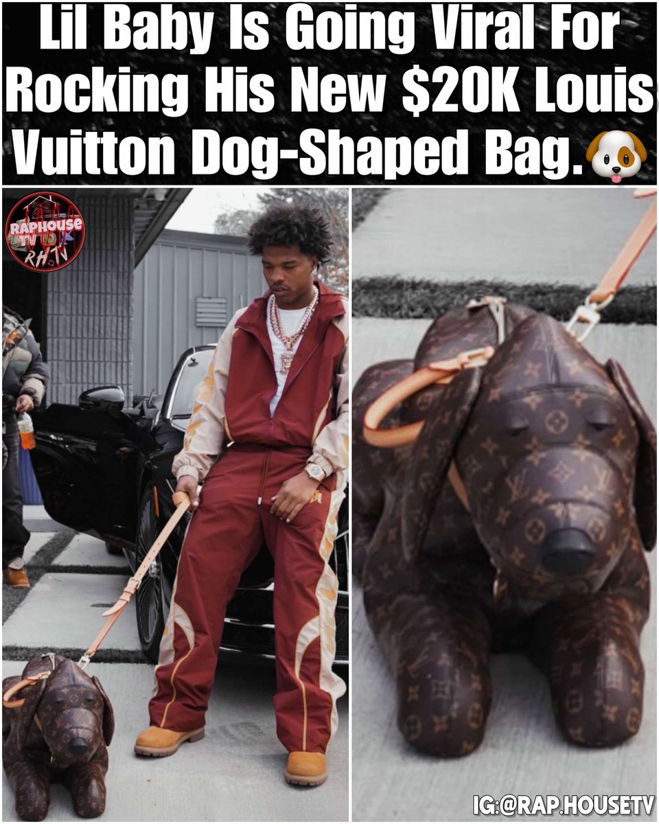 Lil Baby Is Going Viral For Rocking His New $20K Louis Vuitton Dog-Shaped Bag 🐶👜🔥
