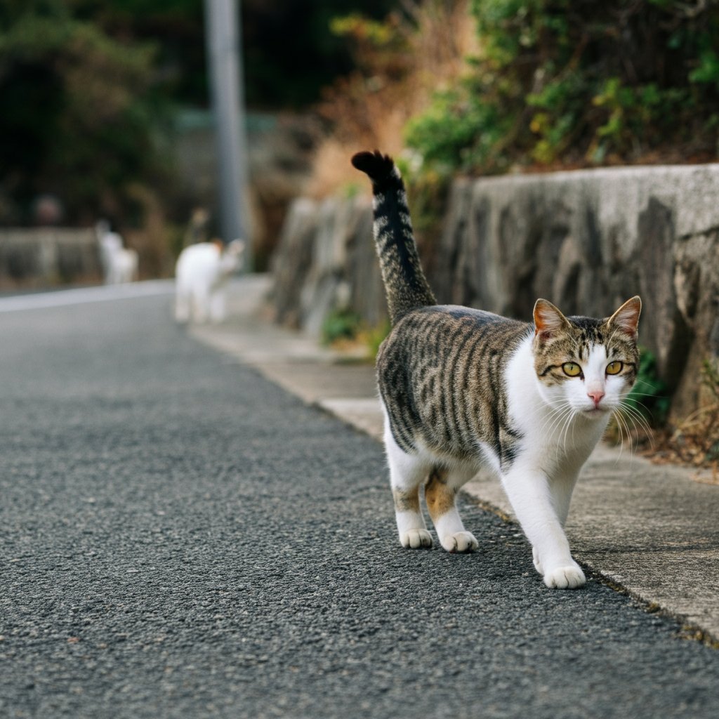 freenekochan's tweet photo. 街角の冒険者、今日も新しい発見を求めて歩き出す 🐾
どんな素敵な出会いが待っているか楽しみだね！
#猫 #ねこ #癒しの瞬間 #猫のいる風景 https://t.co/V3lSE5gsna