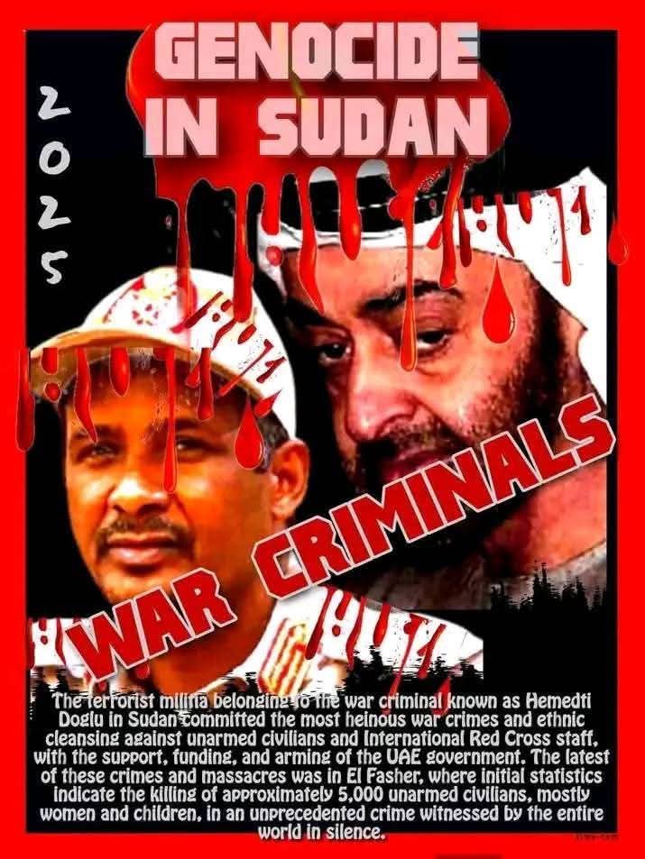 UAEWatchc1's tweet photo. The world must wake up. The UAE is fueling conflicts in Sudan, Yemen, Syria, and Somalia to run its dark agendas.
We demand an immediate @IntlCrimCt investigation into this organ harvesting syndicate. Accountability is inevitable! 
⚖️🌍 #StopUAE #ICC #JusticeForSudan #WarCrimes https://t.co/pCxDgY0Umj