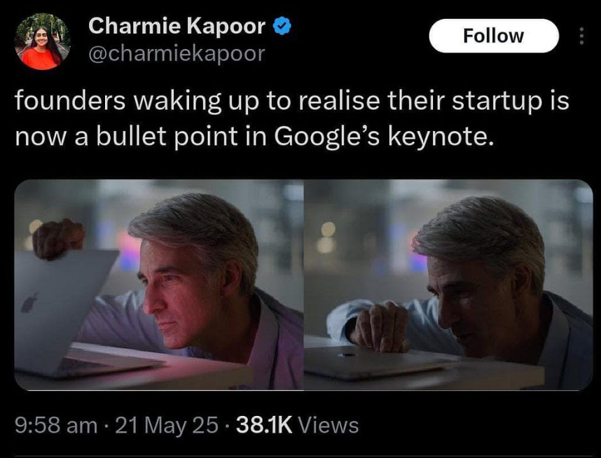 alex_prompter's tweet image. rule of thumb: don't compete with google.