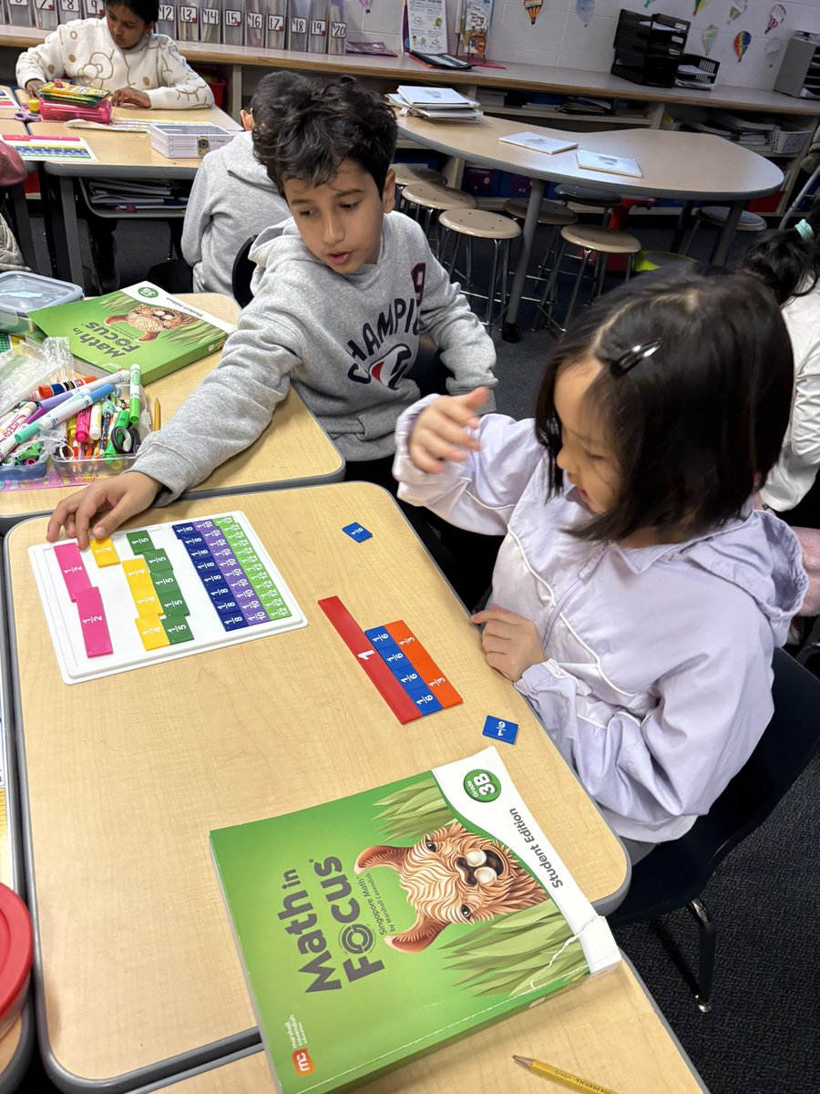 Using fraction tiles to learn about equivalent fractions!  #ivyhillleague