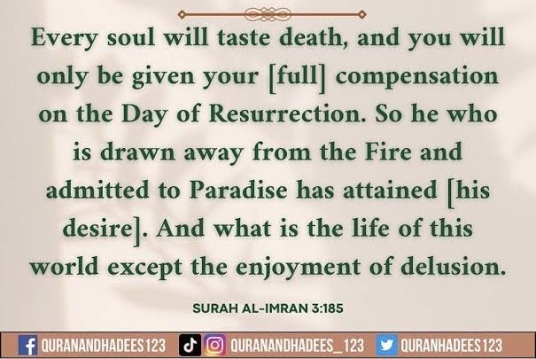 We must judge our deeds by their ultimate outcome, long-term impact, not just immediate results.

What good is worldly success if it leads us to eternal torments?

Based on Quran 3:185

#Quran #Islam #Truth