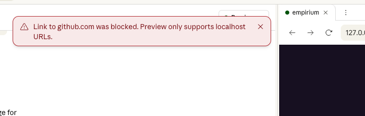 obie's tweet photo. love you guys but why on earth would you block external URLs in the preview browser of Claude Code Desktop? Means I can't Oauth to my local app ffs #plsfix
@bcherny @claudeai @_catwu @felixrieseberg @amorriscode https://t.co/LigT46Z2Im