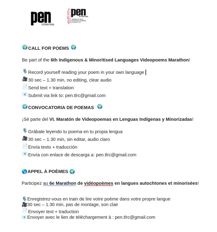 PEN Translation & Linguistic Rights Committee tweet media