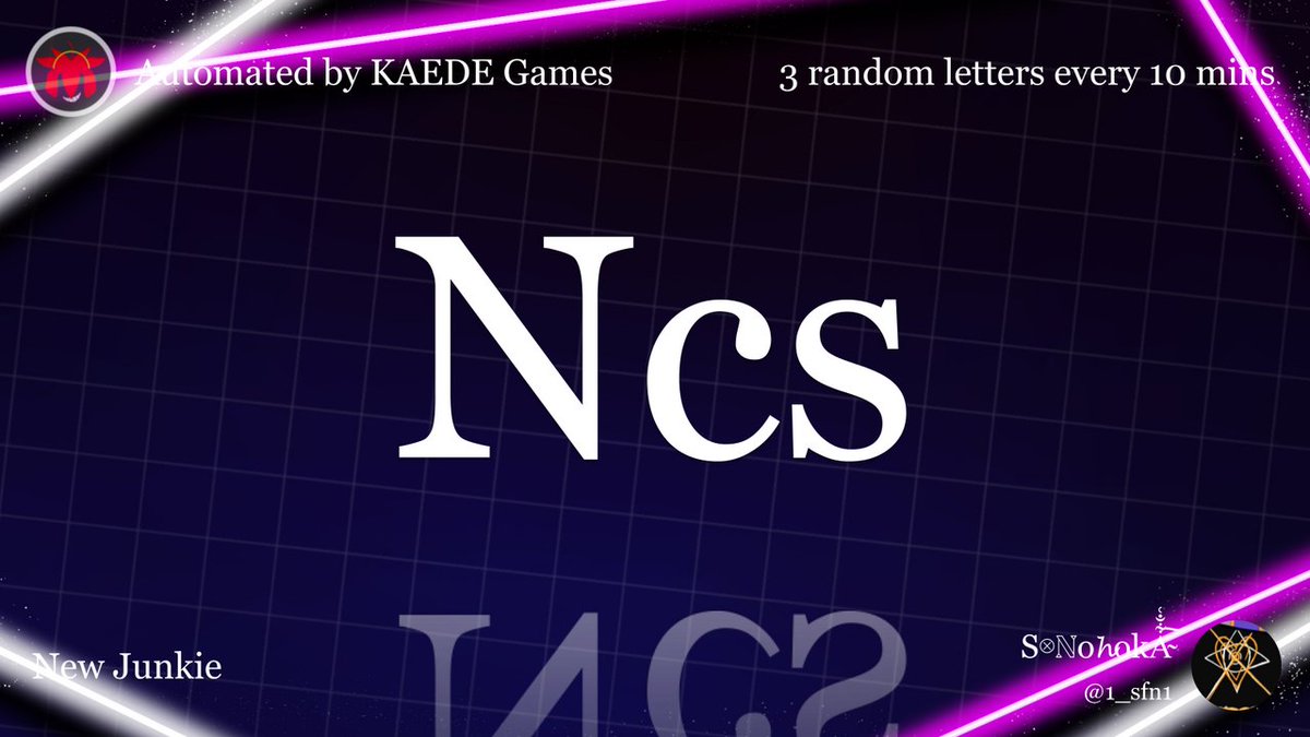 3 random letters every 10 mins tweet media