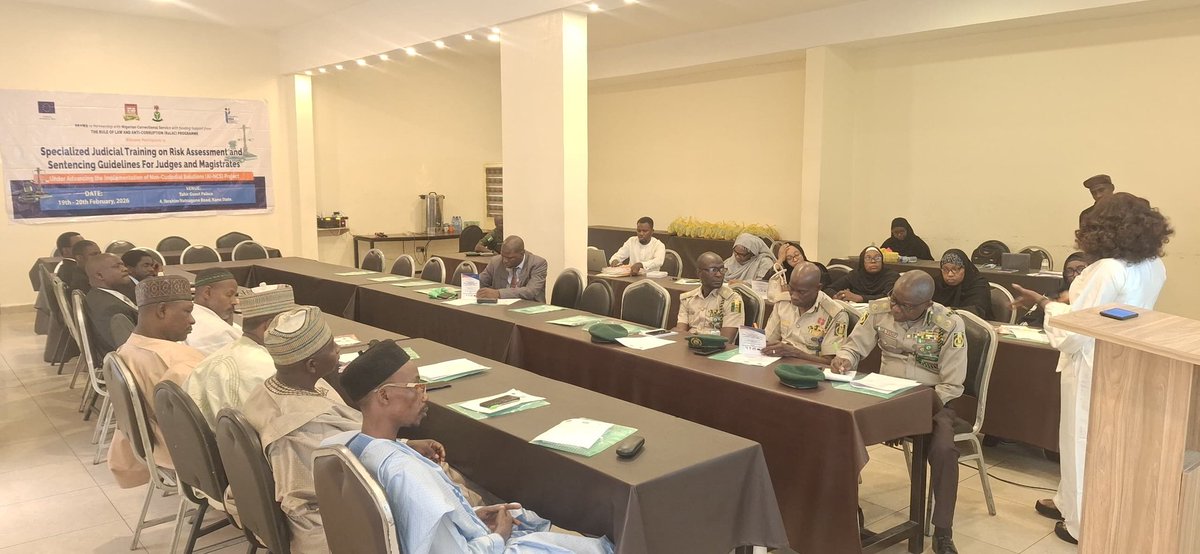 prawa_ngo's tweet photo. Justice reform continues!
Kano hosts the Specialized Judicial Training today, featuring expert facilitation and a Risk Assessment session by Dr. Uju Agomoh.

#Prawa #justicereform https://t.co/uDX71b5VMn
