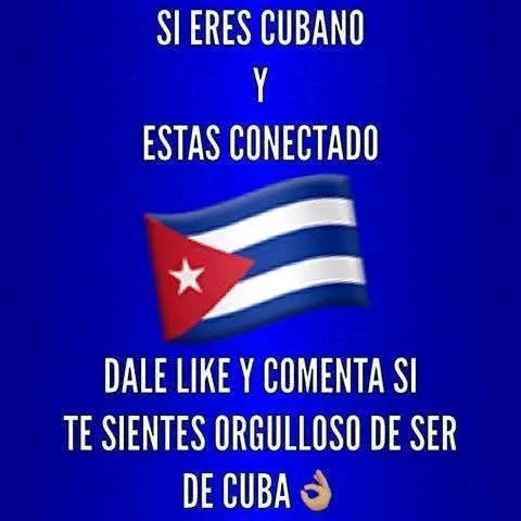 Si te sientes orgullosa de ser  cubano, dale RT🔄