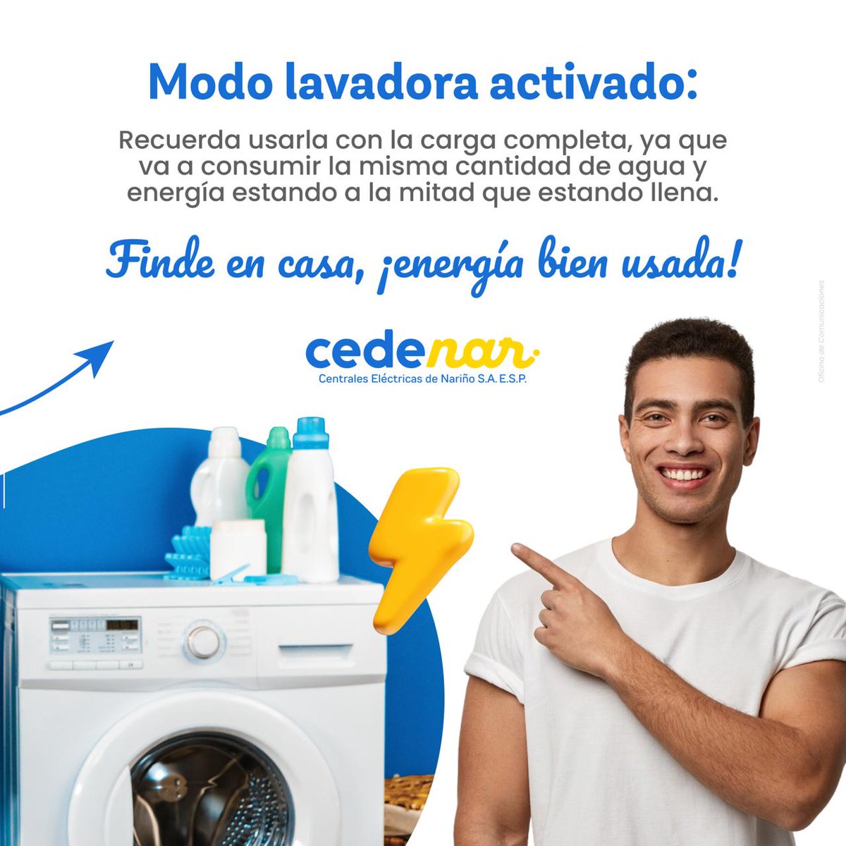 Cedenaroficial's tweet photo. Descansar también es apagar lo que no usas, cuidar cada bombillo y bajar el consumo de tus electrodomésticos sin perder el relax 🏡💡✨

Disfruta, desconecta y ahorra con conciencia 💛

#FinDeSemana #Descanso #Hogar #Energía #Relax #Cedenar #Nariño #UsoInteligente #Servicio https://t.co/3VYjkcty9F