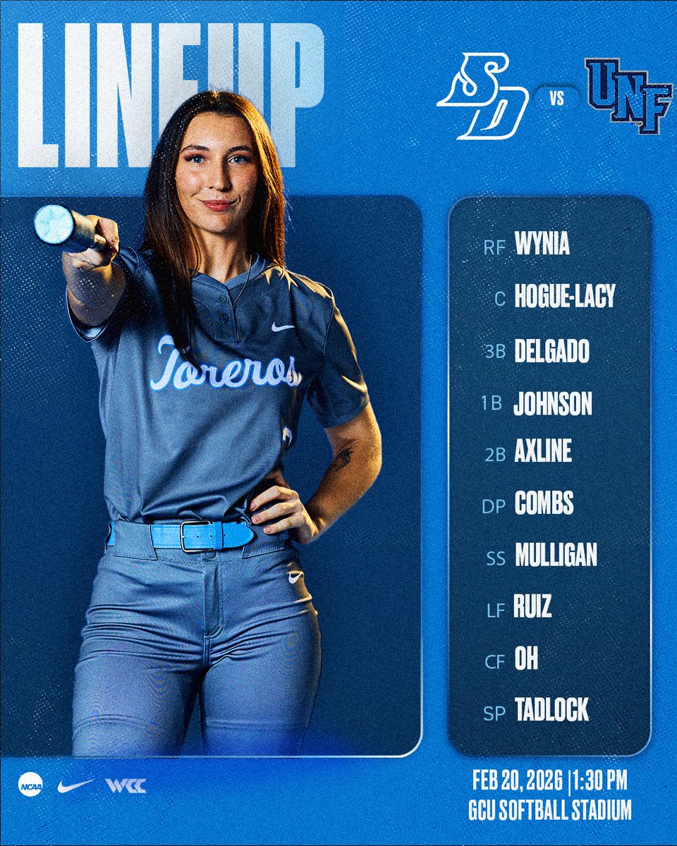 USDSoftball's tweet photo. Underway for our third game of the weekend!

📈: https://t.co/zHxFrQx1yk

#GoToreros https://t.co/MXC2Ra1G2n