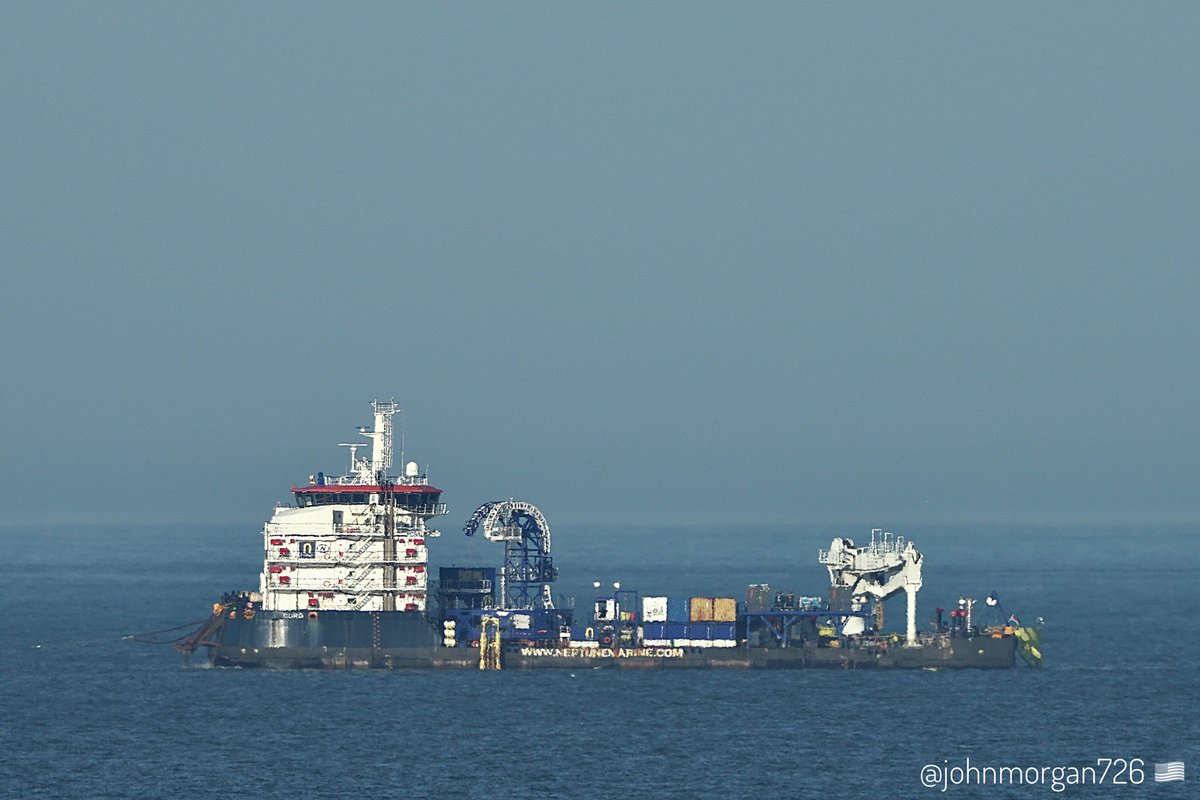 johnmorgan726's tweet image. The #CableLayer #CURO, IMO:1042304 loitering off the coast of Virginia Beach, flying the flag of the Netherlands 🇳🇱. #ShipsInPics