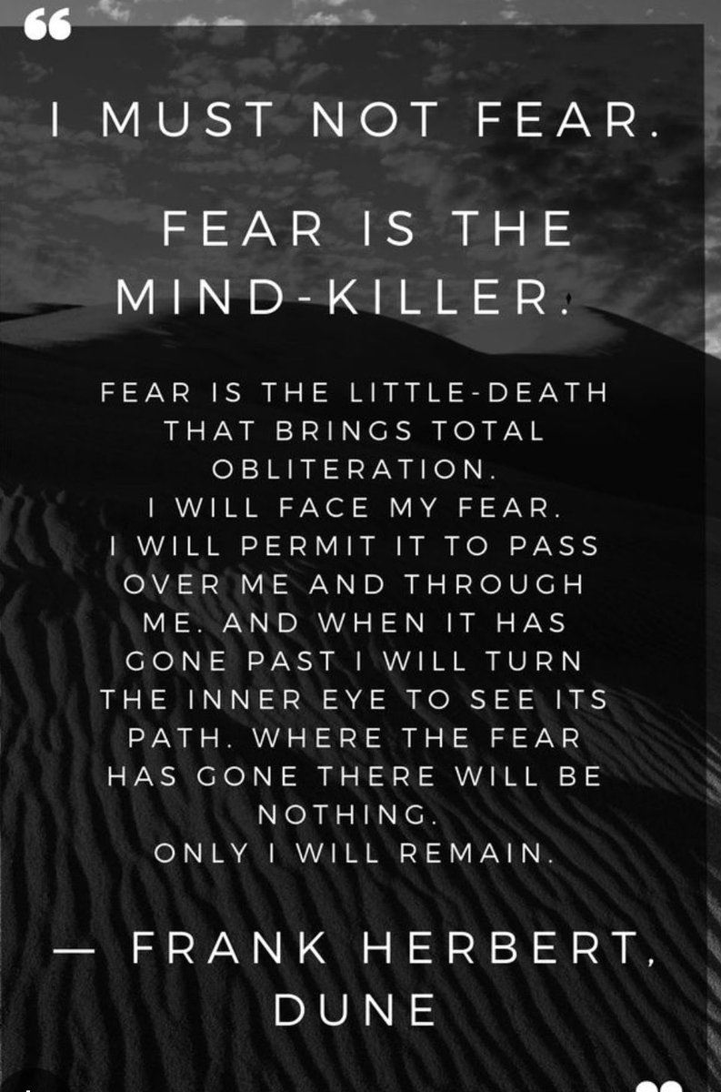 BMartinsK's tweet photo. I MUST NOT FEAR! https://t.co/z7DHbGKvrH