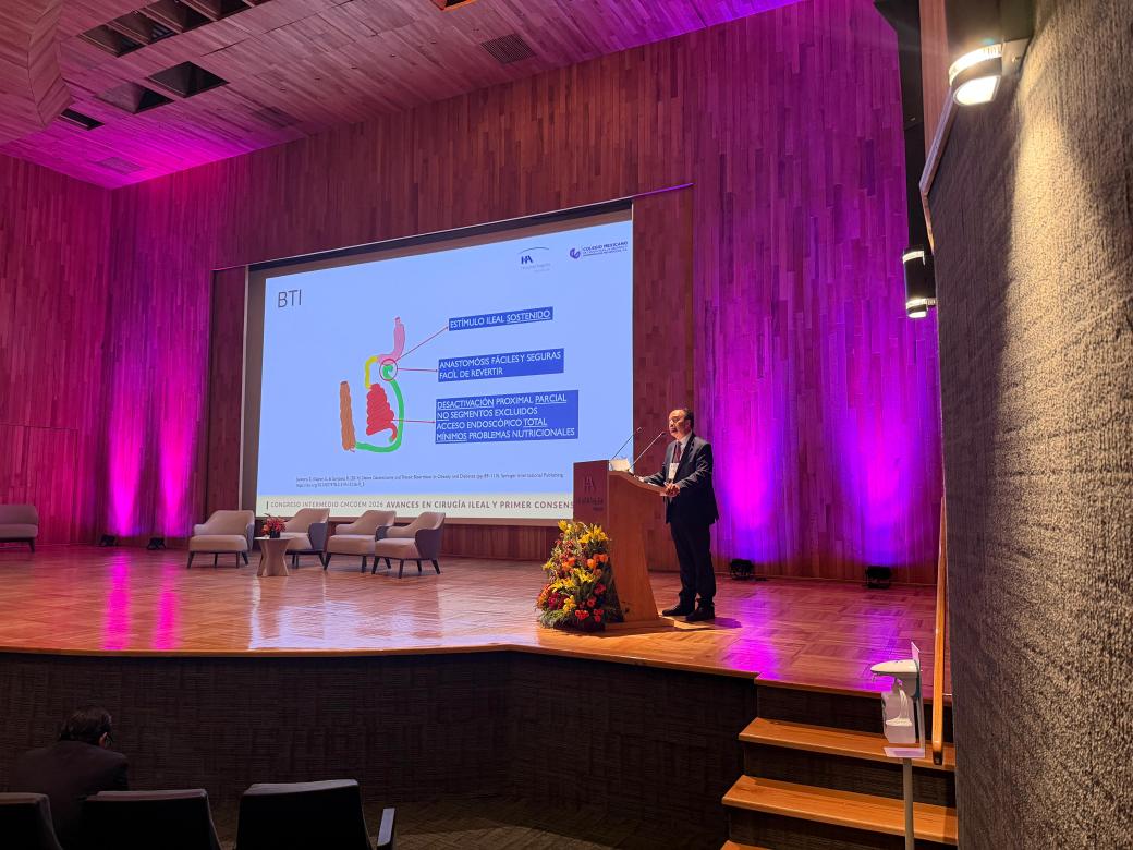 Existen avances en el tratamiento quirúrgico de Obesidad. El Dr. Angel Guillén, maestro y socio de este Colegio,  se encuentra presente como ponente en las actividades en CDMX con su experiencia en Bipartición Intestinal.