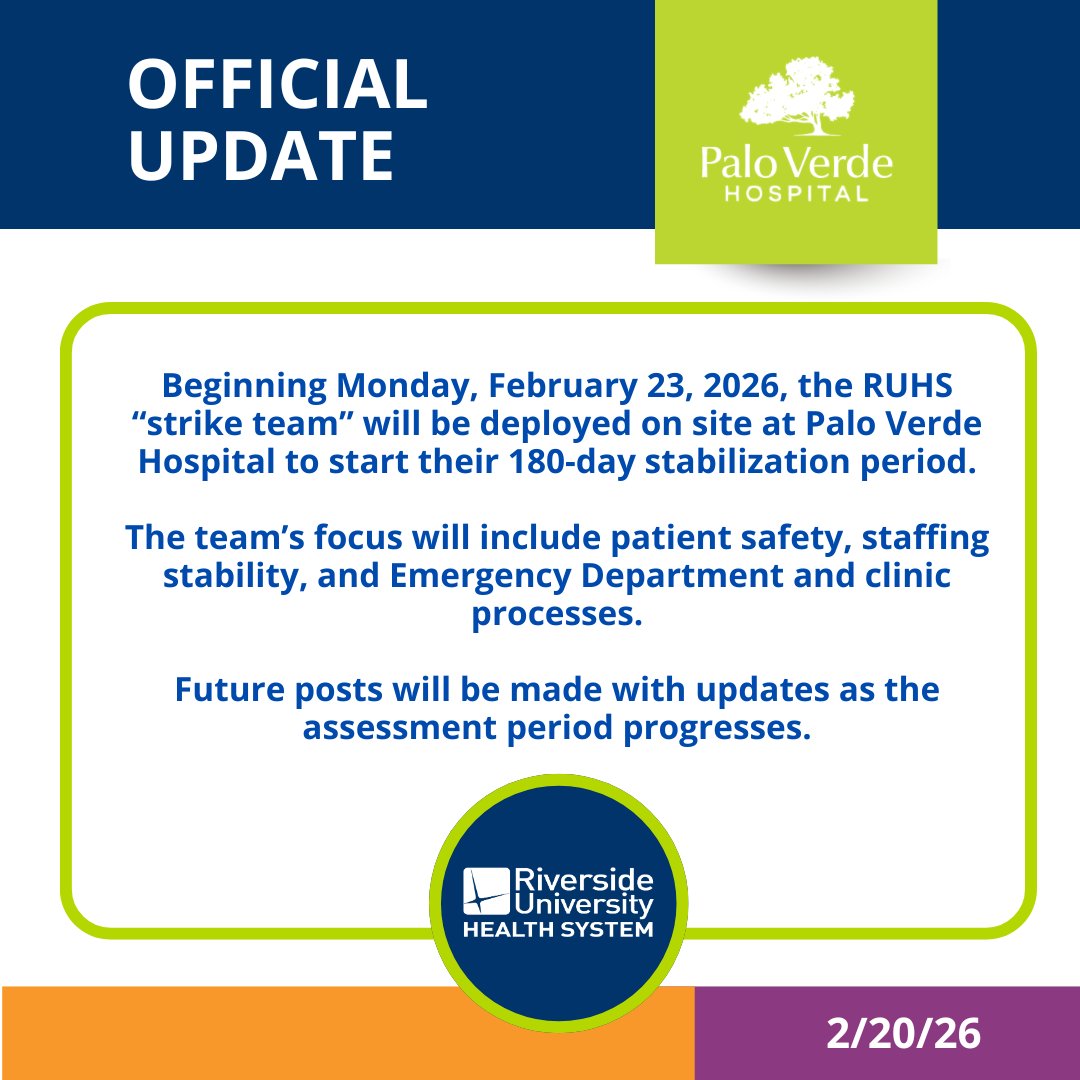 Riverside University Health System Medical Center tweet media