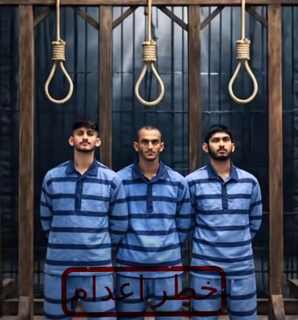 liltiamkn's tweet photo. The world must act now. 
Raise your voice for:
#Ehsan_HosseiniPour
#Matin_Mohammadi
#Erfan_Amiri
Their lives are hanging by a thread.
#IranMassacre https://t.co/9G3FILGASx