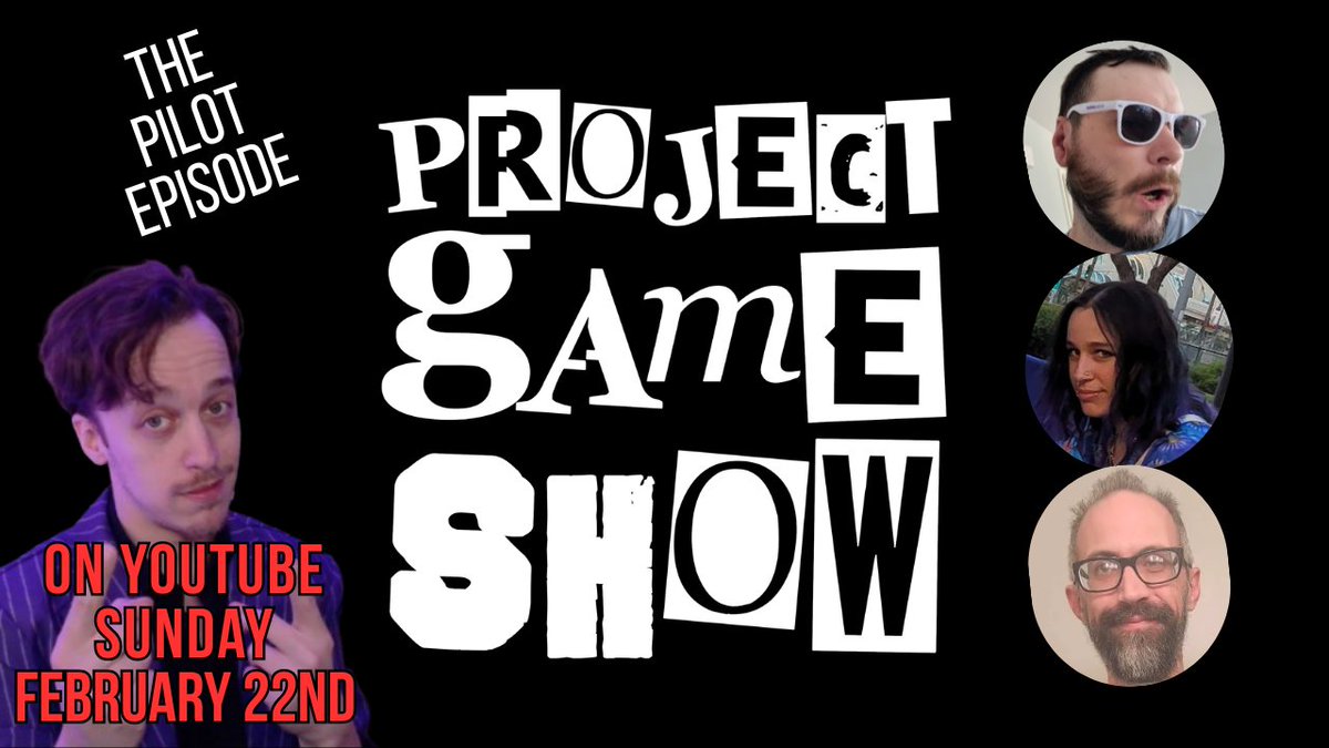 Available on Youtube this Sunday February 22nd!

Did you miss the recording of the pilot episode of Project Game Show? The edited episode will be available on YouTube.

&amp; if you're interested in the "behind-the-scenes experience", make sure to join us on Twitch for the next one!