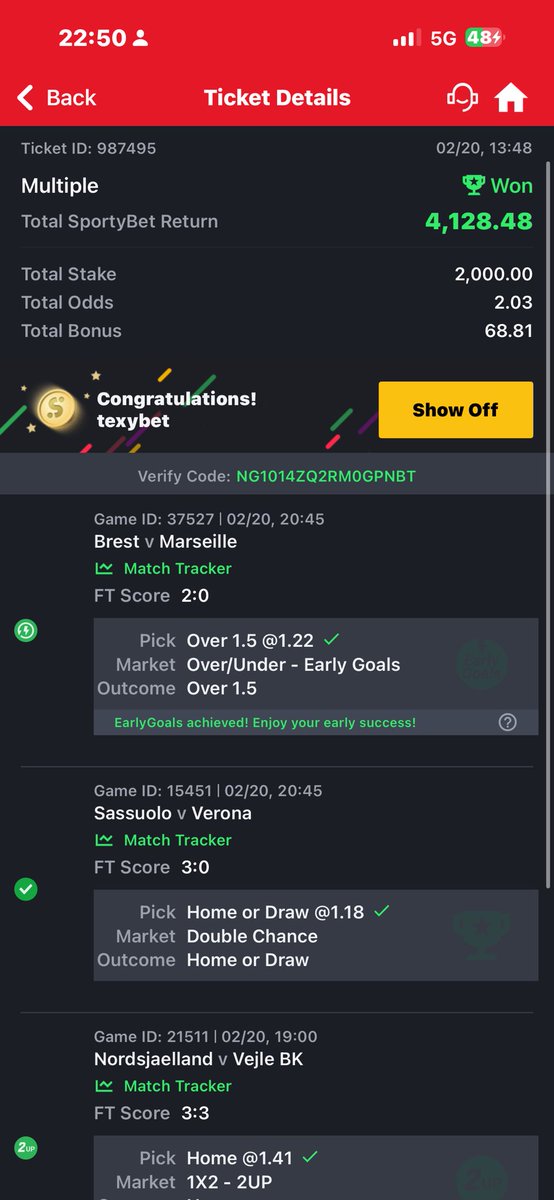 betxpert01's tweet photo. ROLLOVER DAY 2 WON 💥💥💥

Kindly re-tweet if you can see this https://t.co/slqp2BvTwf