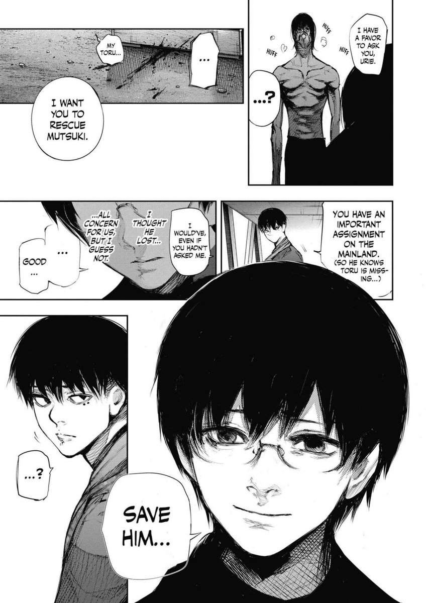 doomscroIIer's tweet photo. Hate nothing more than these fake panels of Kaneki completely mischaracterising him. https://t.co/xZOh6arFwJ