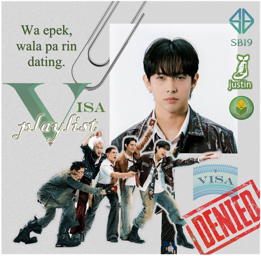 🎫 'VISA' x justin playlist 🎫

PL1 🎫
open.spotify.com/playlist/4hUbR…

PL2 🎫
open.spotify.com/playlist/5aVec…

PL3 🎫
open.spotify.com/playlist/6hKZQ…

STREAM VISA MUSIC VIDEO
<a href="/SB19Official/">SB19 Official</a> #SB19
#SB19VISA 
#justin #SB19_JUSTIN