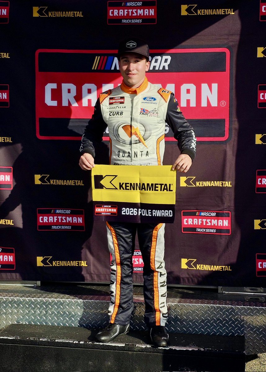 JakeGarcia35's tweet photo. First pole of the year at home! Thanks @ThorSportRacing ☝️🔥 https://t.co/H5NZUdWYQE