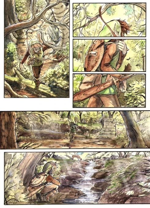 it's a good time to mention my #zelda comic I've been toying with since 2013 #Zelda40th 

see more at hyrulestory tumblr (see link tr33) when pages go live or early via my patreon when I update in batches. 