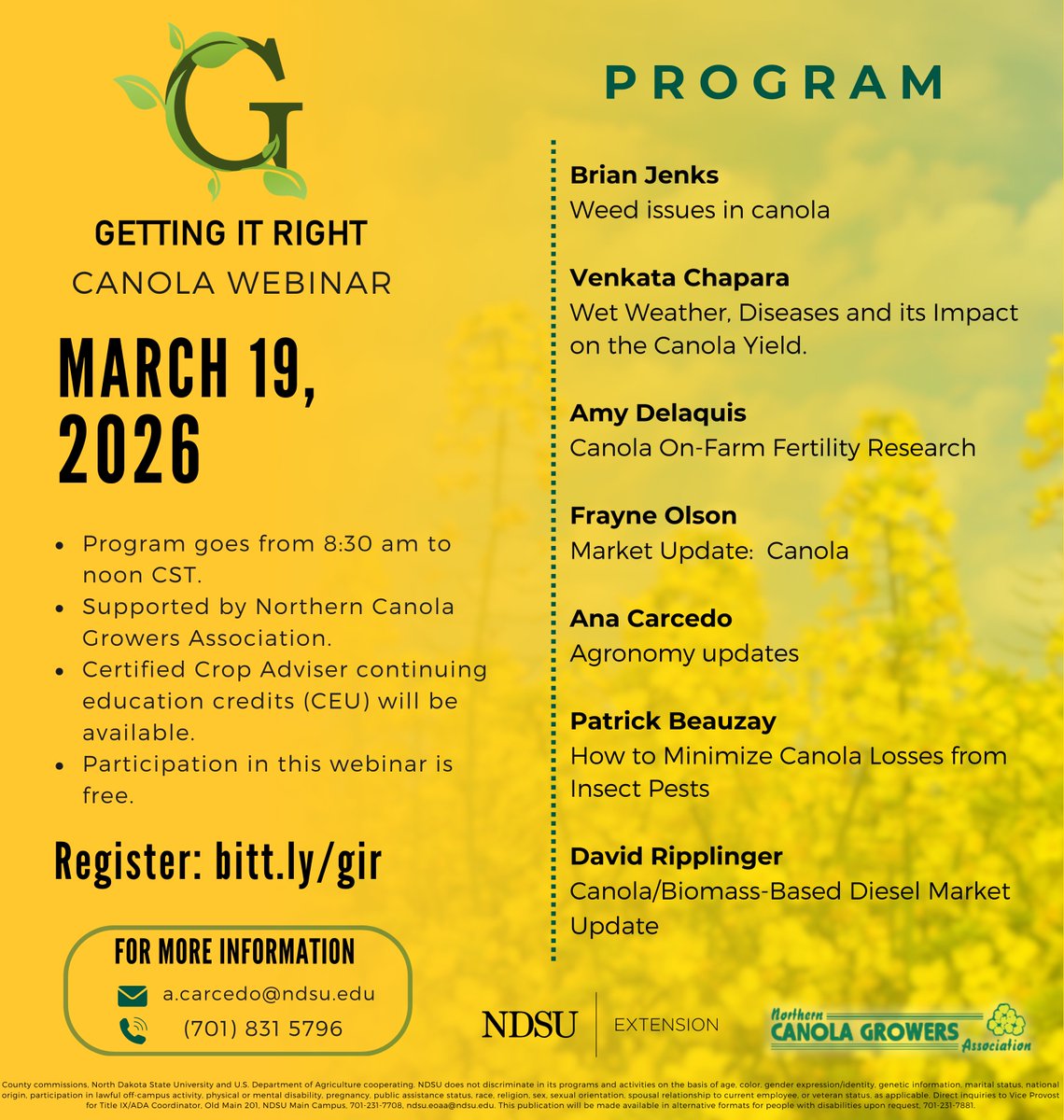 NCGA (@northerncanola) on Twitter photo 