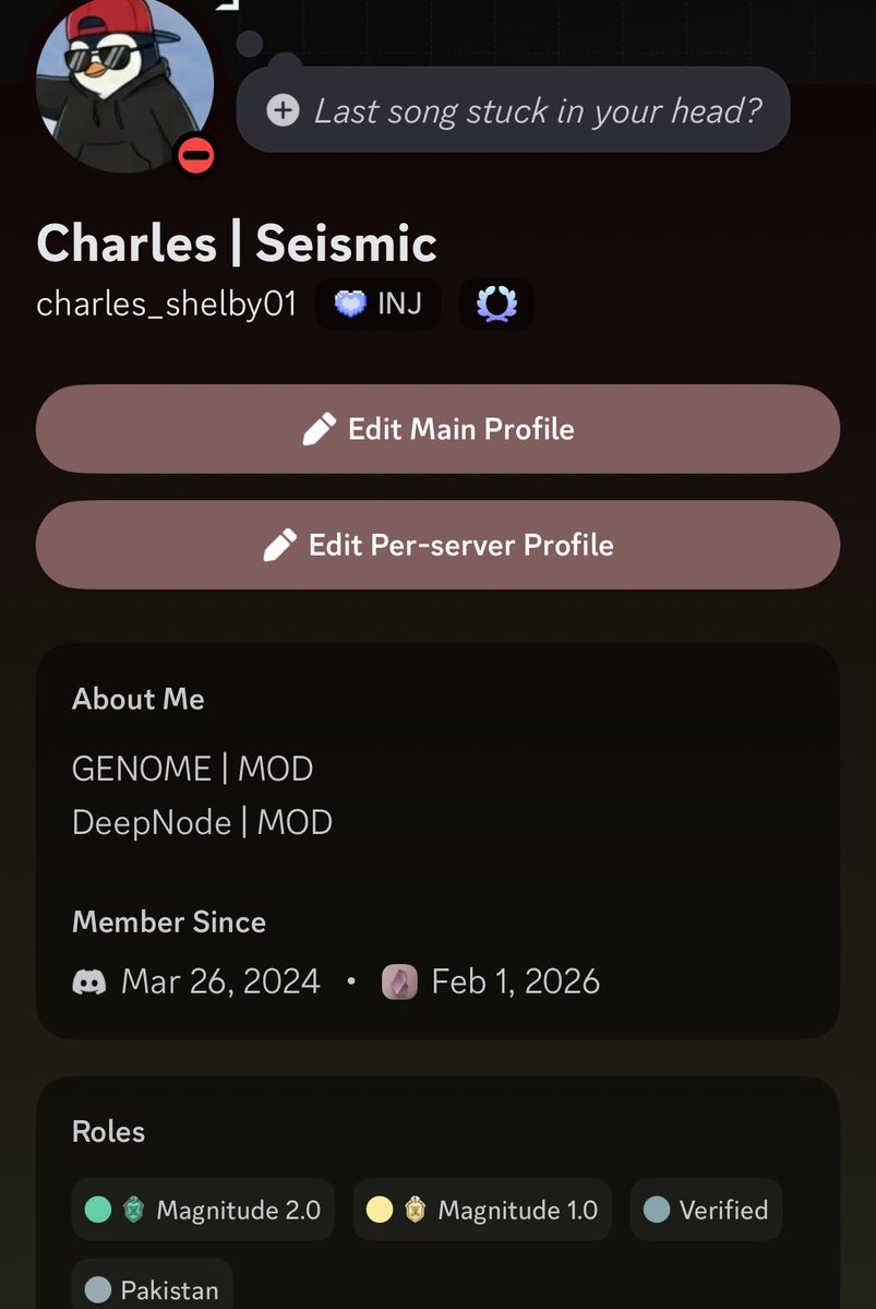 Hey guys congratulations to me i got Mag2.0 role in <a href="/SeismicSys/">Seismic</a> 

Everyweek the roles are upgraded for those who genuinely drop contributions 

Now next aim for mag3.0 can i get this friday another one?

Let me know in comment section 

Note ‼️

I contributed one week 

• Drop 5