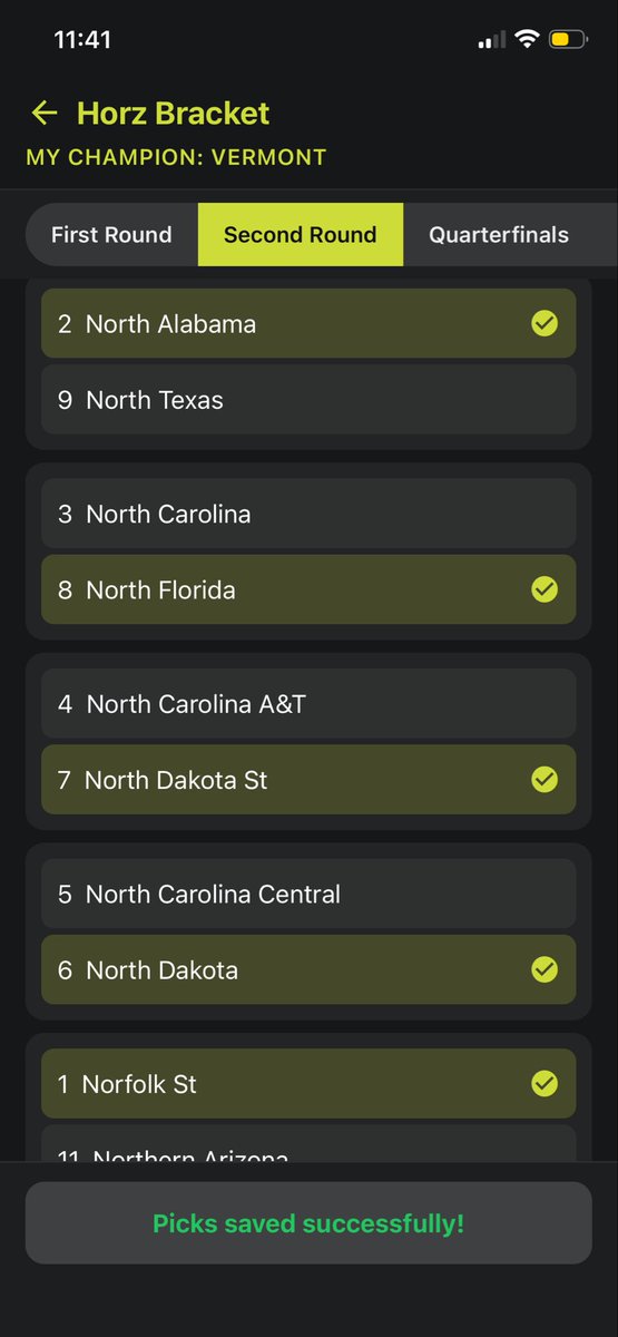 StevenHutchBall's tweet photo. https://t.co/qPsy182NeS

I made an app. If you love college basketball and March madness this lets you pick all 31 conference tournaments and compete in groups collect achievements. It’s free. No ads. Just for the love of the game. https://t.co/WHuVqNffCe