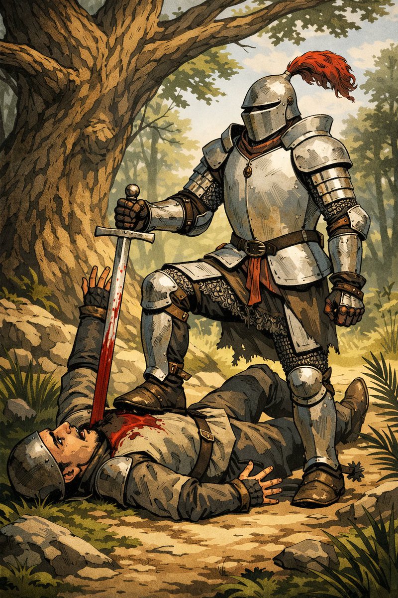 Z cyklu flash&amp;blood #AIart #ejaj #KnightArt