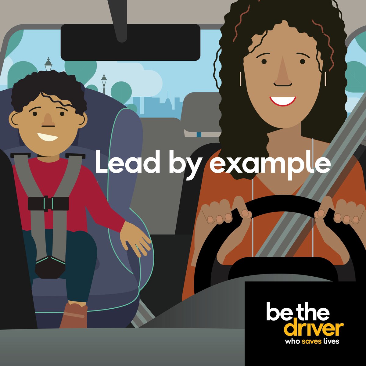 Set the right example! Buckle up, so your children know to do so, too.

#BeTheDriver 
#ChildPassengerSafety