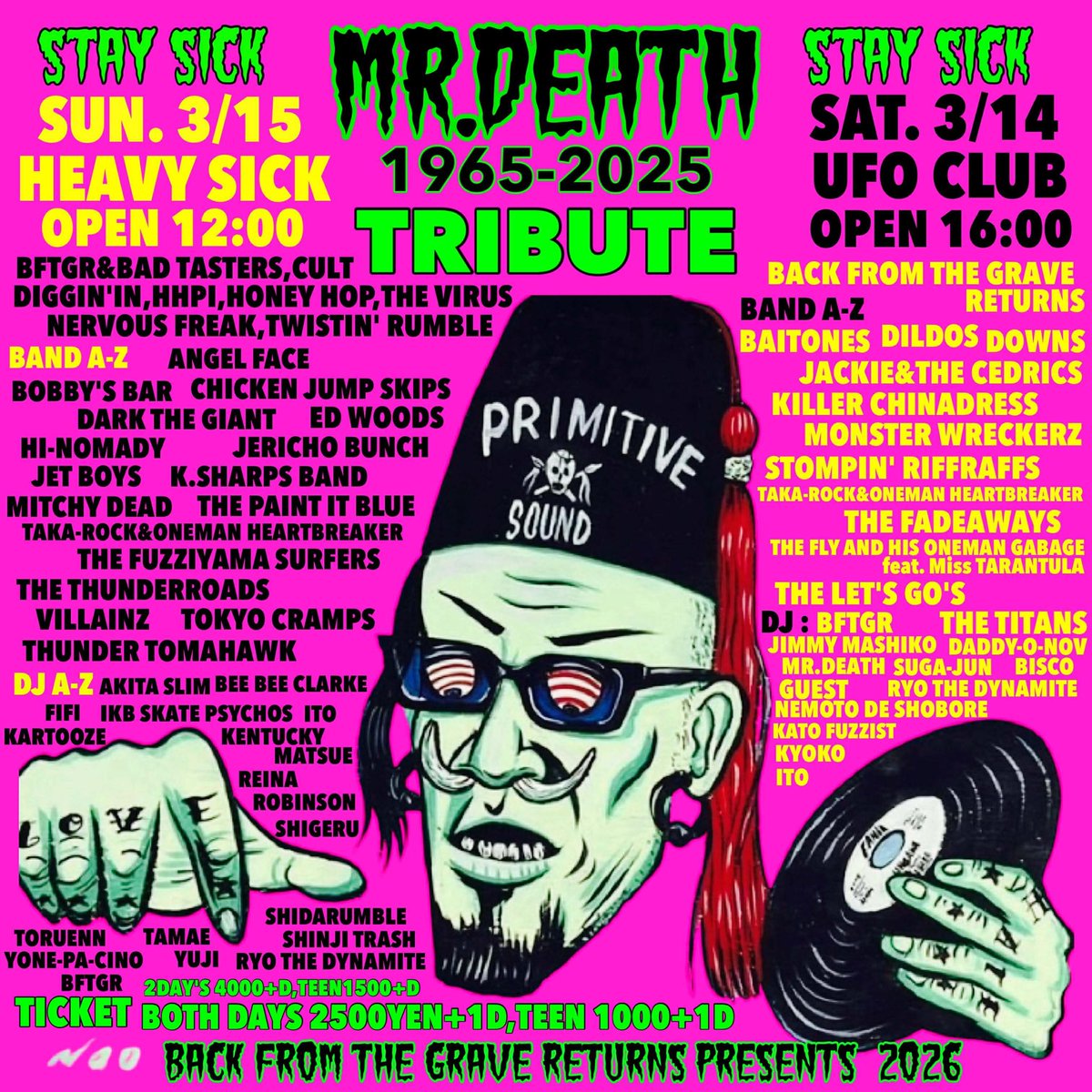 Next Live] Back From The Grave Returns Presents MR.DEATH 1965-2025
