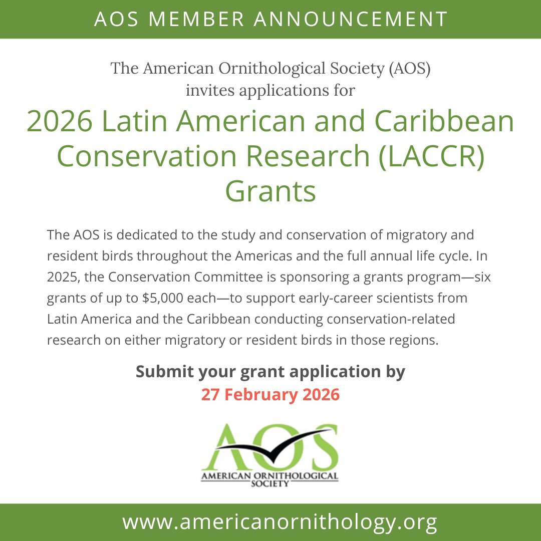 American Ornithological Society tweet media