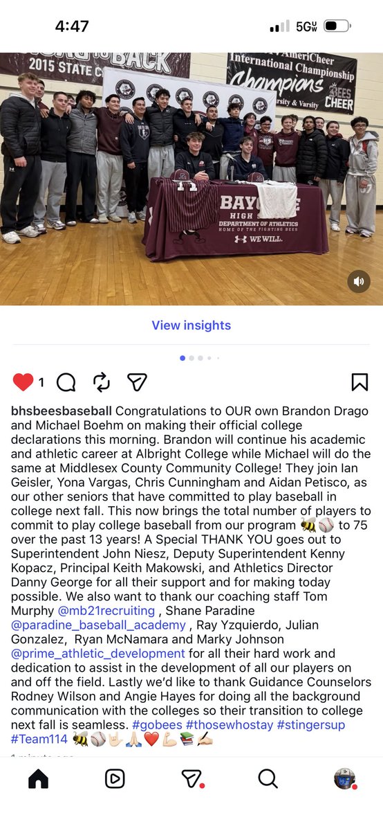 BHSbeesbaseball tweet media