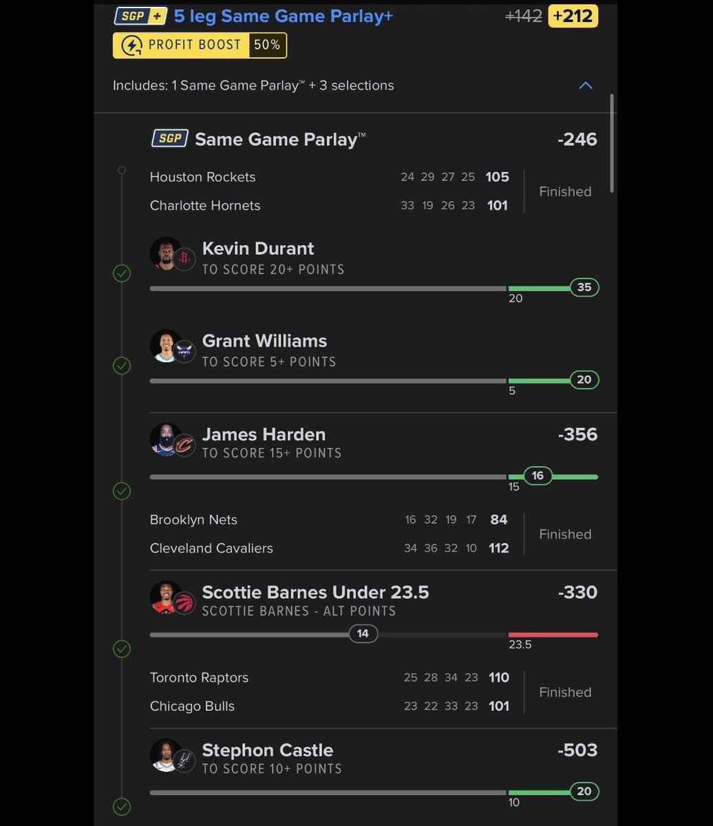 Check out this post from Paper Route Premium 🗞️: winible.com/post/155351357…

Just posted 8 plays for tonight’s NBA!🏀 
6-1 yesterday including a +212 💰 

Join 7 days free with code: PAPER 
  
#NBA #Cavs #JamesHarden #KevinDurant #Lakers #LebronJames #Thunder #TylerHerro #Heat