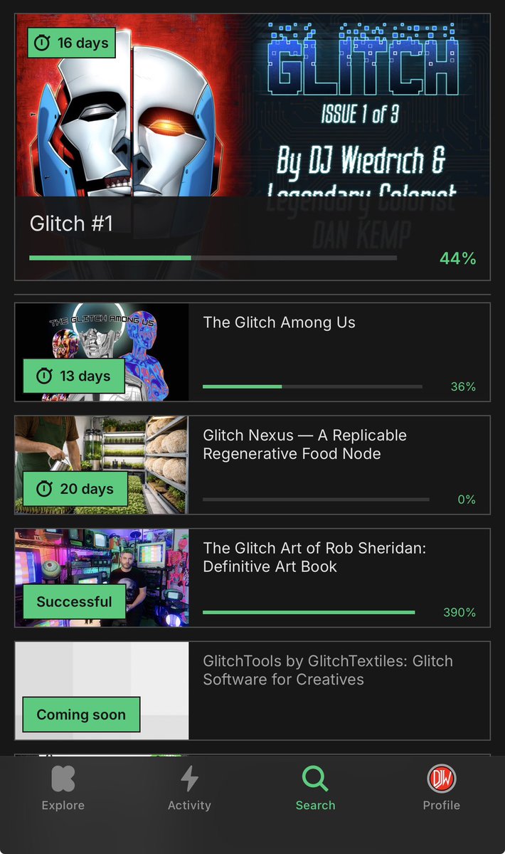 It's been so cool working with my brother on our book Glitch! We are sitting at 44% funded with just 16 days left! Let's make this book a reality!