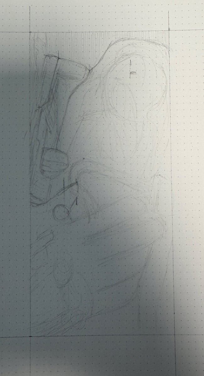 DS_repatriART's tweet photo. I drew this over a few days recently. I used an earlier photomode as a reference from Death Stranding. 

Essentially BB is safe in the protective arms of Sam… but Cliff Unger has other ideas and both Sam and Lou know he is never far away.

This was the first piece of original art that Hideo Kojima reposted on X so I was very proud of that. 🙇‍♂️🫶 #DeathStranding #strandsofcreativity