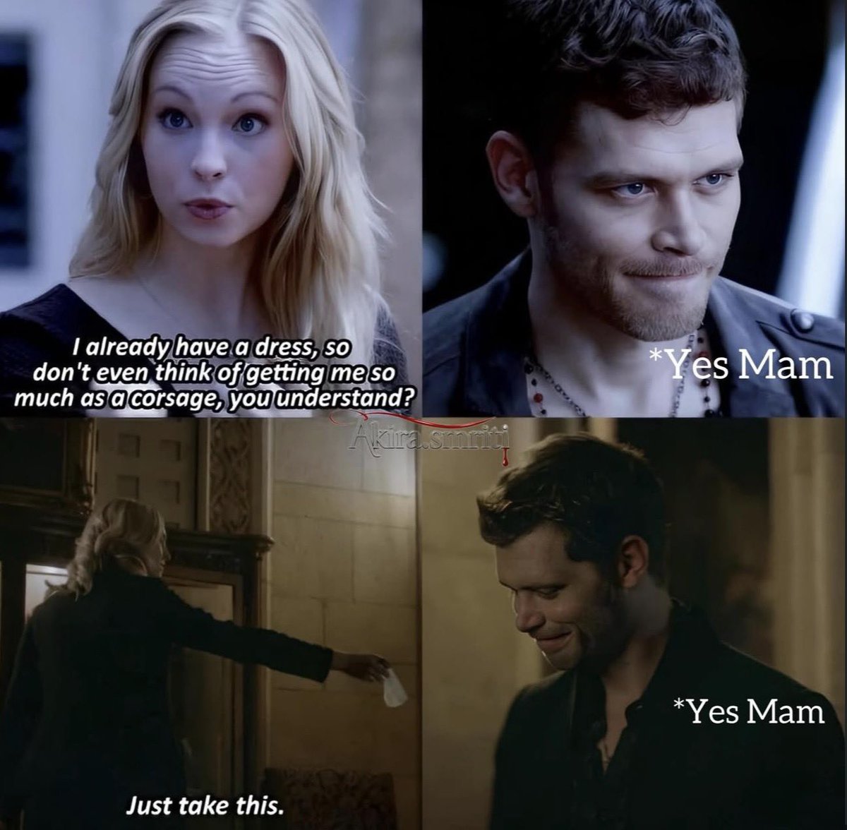 siredbyklausm's tweet photo. Just Klaus being a good wolfie for his sweetheart, Caroline. https://t.co/boRcqnwLMT