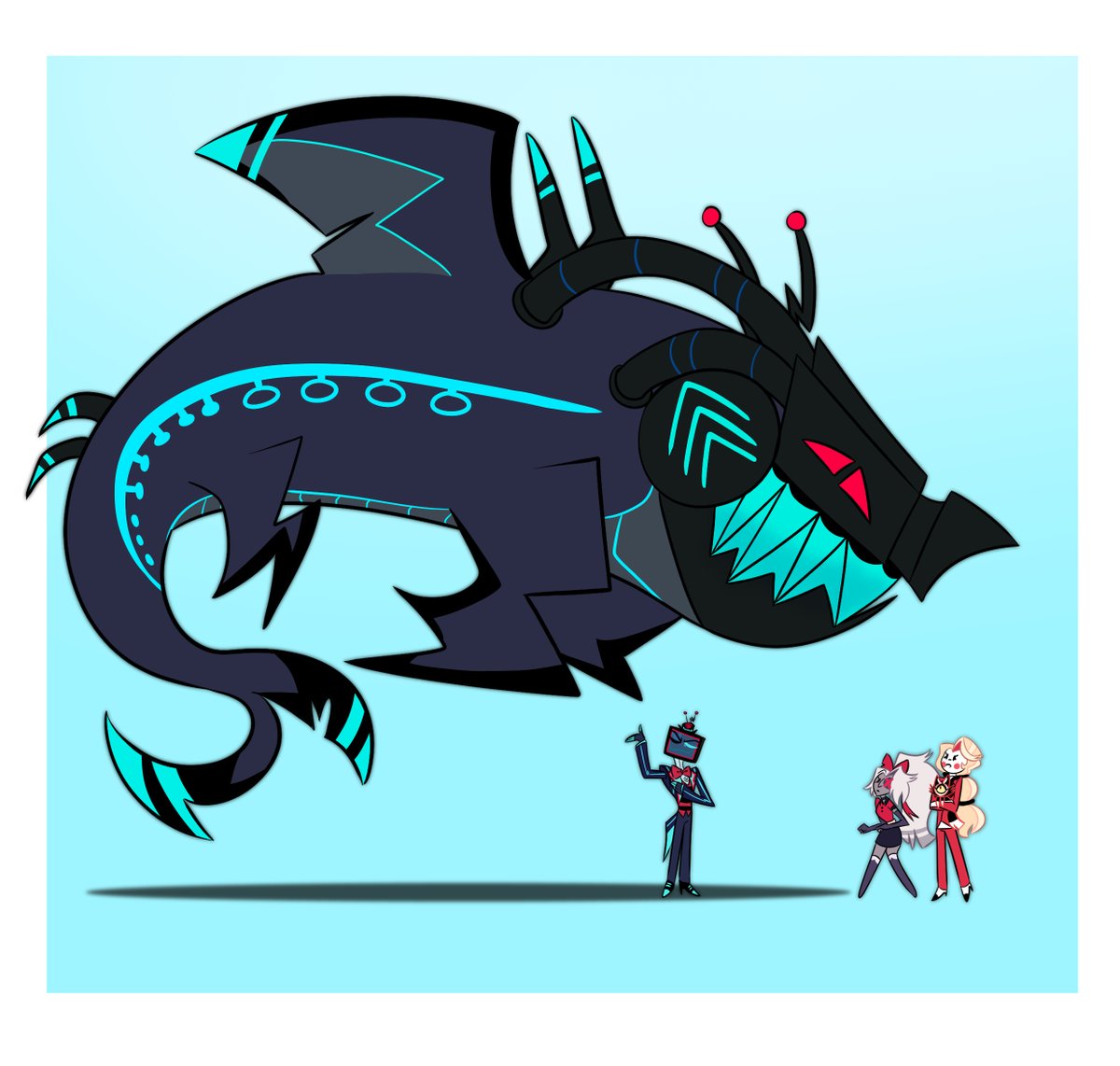 kiwipoplin's tweet image. Pets (except Vox turned it into a competition)

#hazbinhotel #hazbinhotelcharlie #hazbinhotelvaggi #hazbinhotelvox