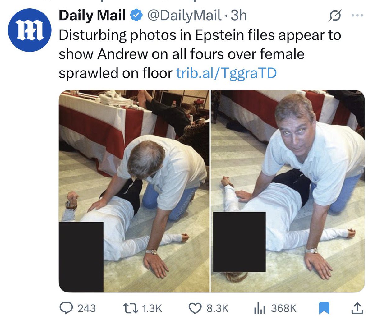 <a href="/iamufohunter/">UFO Hunter</a> That is for Andrew to explain.

May be he was instructing the kid to lie back and think of Epstein island...