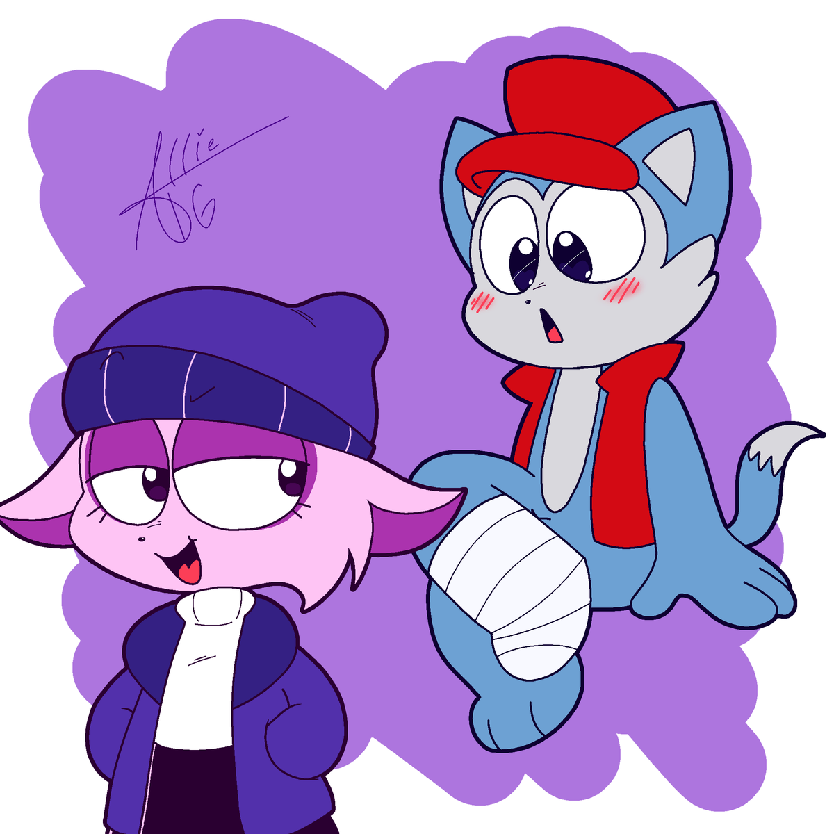 AllieDoodleGoat's tweet image. 💜🩷×💙❤️

#Chibi #CatchingUp #FanArtFriday