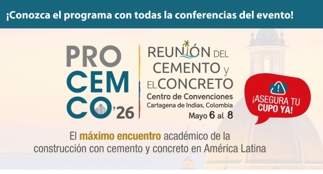¡Se acerca la reunión del Cemento y el Concreto PROCEMCO´26 !
Consulta ya el programa académico dando clic en 
procem.co/programa-acade…