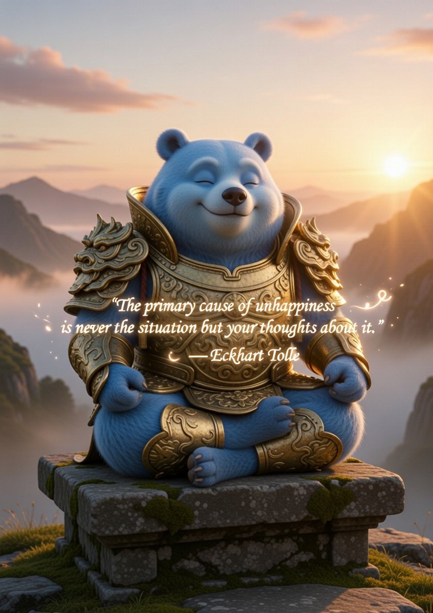 TheHoffGuy's tweet photo. ✨ Eckhart Tolle Wisdom ✨

“The primary cause of unhappiness is never the situation but your thoughts about it.”

— Eckhart Tolle

One simple shift in perspective… and the whole world changes.

What thought are you ready to release today?

#EckhartTolle #ThePowerOfNow #InnerPeace #Mindfulness @SolanaSensei