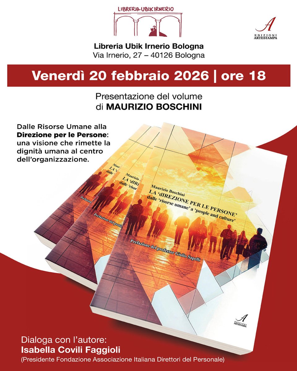 Grazie a tutti gli amici che sono venuti numerosi il 20.02.26 alla libreria Ubik di Bologna per confrontarci su "LA dIREZIONE PER LE PERSONE "