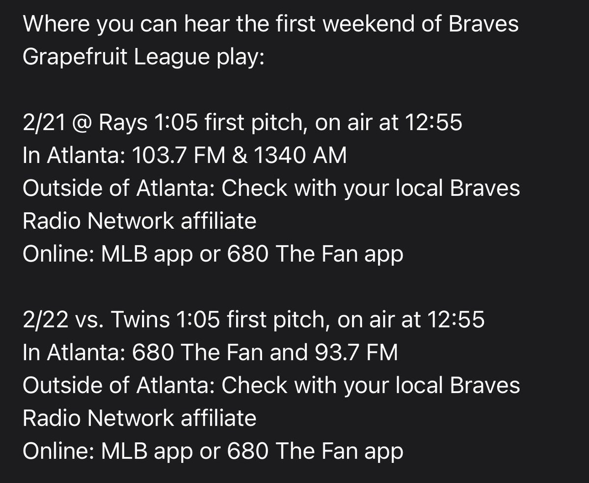 Atlanta Braves Radio Network 🎙️ tweet media