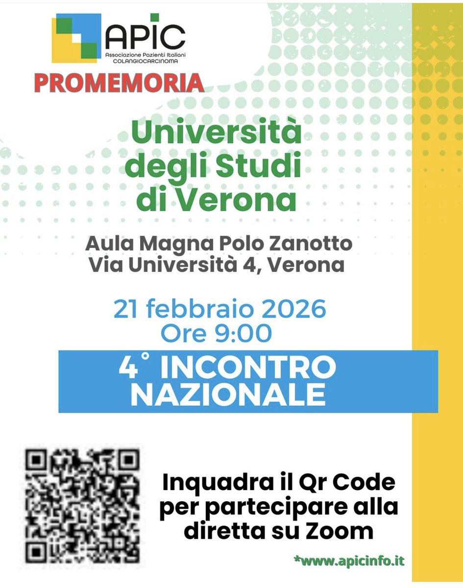 LorenzaRimassa's tweet photo. Glad and honored to participate in the 5th Cholangiocarcinoma International Expert Meeting and in the 4th #APIC National (Italian) Meeting in Verona. #CCA #BTC @HUNIMED @HumanitasMilano https://t.co/bHzKpPU7j4