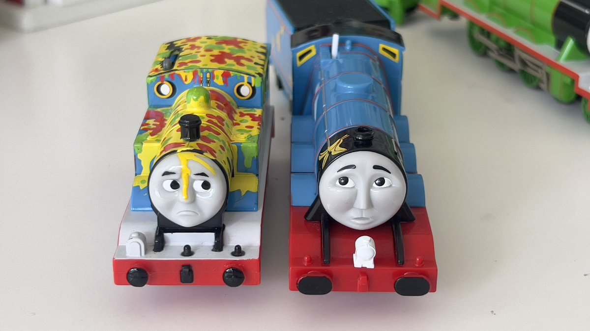 PlarailThomas's tweet image. O’ THE INDIGNITY GODRON 🍌#trackmaster #plarail