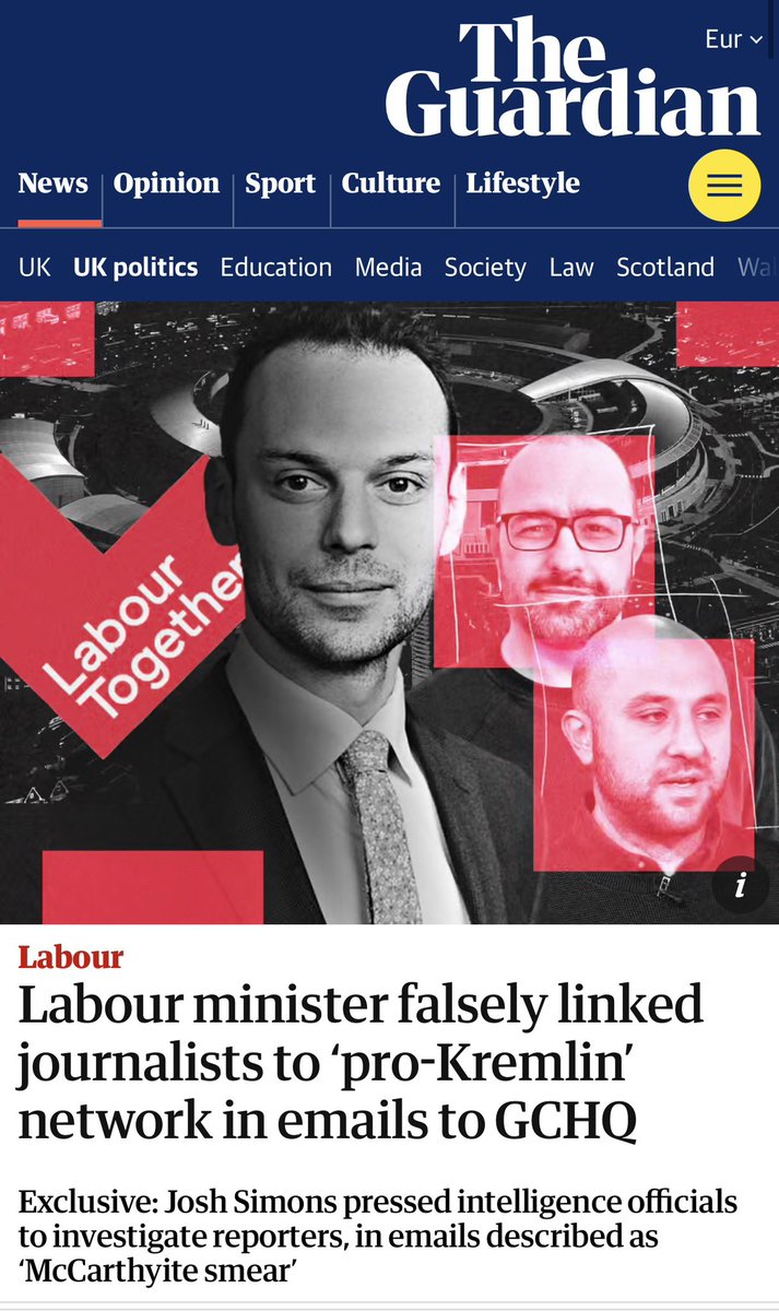 Wahnsinn! Der Labour Flügel um Starmer hat Journalisten, die ihnen nicht genehm waren, beim Nachrichtendienst mit falschen Behauptungen als Kreml-Lakaien angeschwärzt. In Deutschland gibt es ähnliche Mechanismen im öffentlichen Diskurs. George Orwells 1984 und McCarthy Ära werden